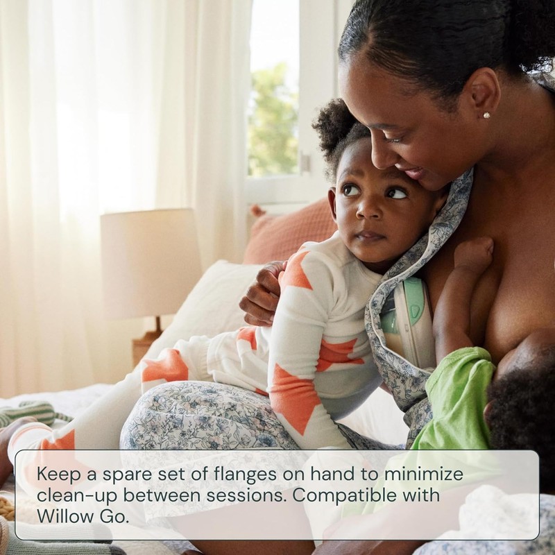 Willow Pump Willow Go Wearable Breast Pump Flange Set, 2
