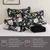 Anibedding 7Pieces Floral Queen Size Comforter Set, Garden Plant Flower