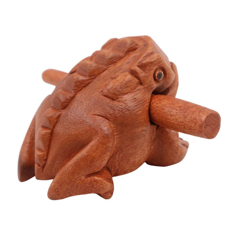 Hsthe Sea Mini Wooden Croaking Frog, Fair Trade Percussion Instrument,