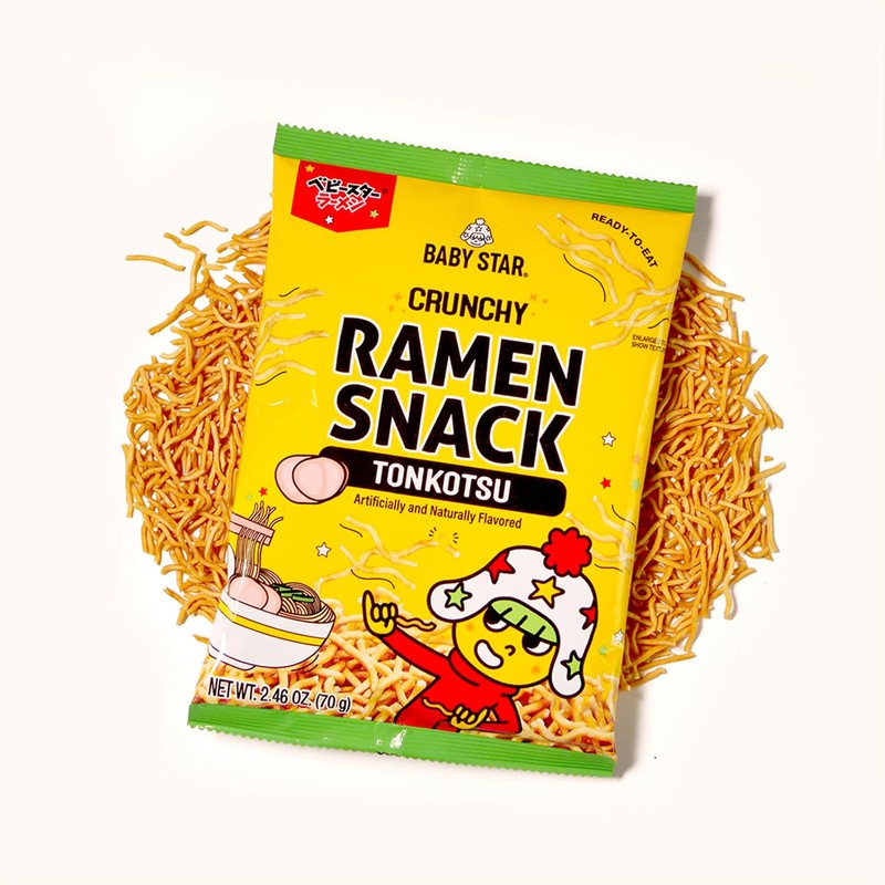 Baby Star Crunchy Ramen Snack Tiny | Tonkotsu 2.46oz (6