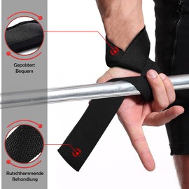 MERCURYAL Lifting Straps Strength Training Lifting Straps - Bodybuilding, Fitness - Deadlift Straps - Professional Lifting Straps - for Women and Men - Lifting Straps - Gym Accessories (Black)