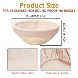 2 PCS Bowl Covers for Bread Proofing & Rising, Sourdough Bread Proofing Cover, Fabric Bowl Covers Reusable Large, Tea Towels for Baking Bread Making Cloth, Bread Bowl Cover for Bakery (10X3.1inch)