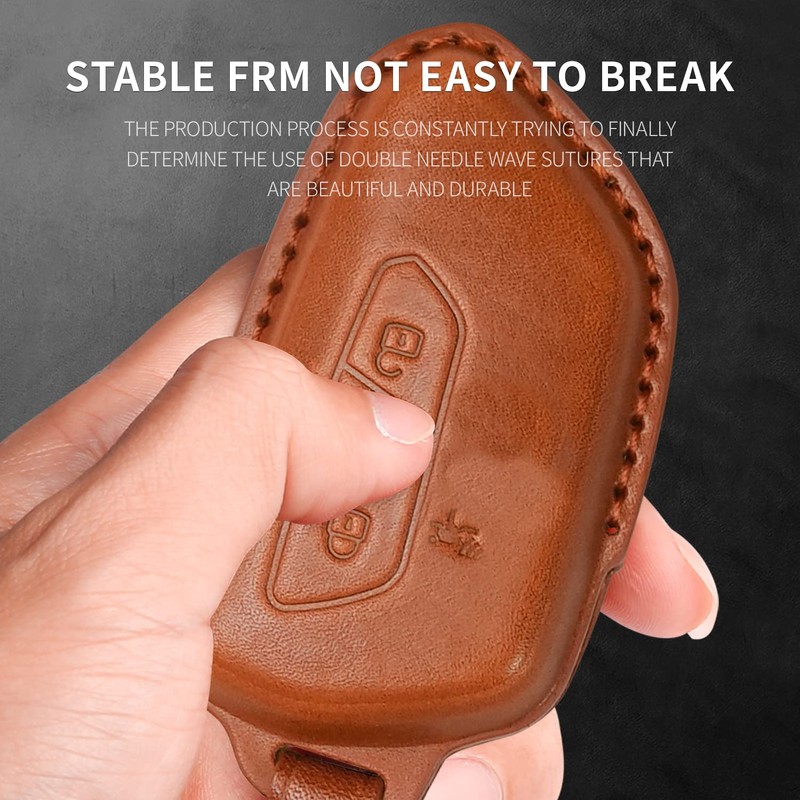 Tukellen for Volkswagen Leather Key Fob Cover Compatible with VW