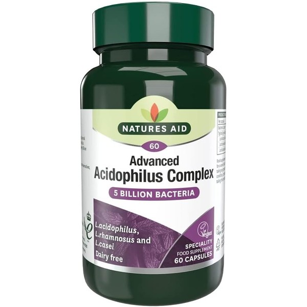 Natures Aid Acidophilus Complex, 5 Billion Bacteria, 180 Capsules (Lactobacillus