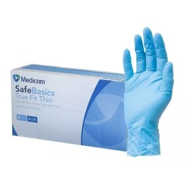 Medicom Guantes Desechables Medicom Nitrilo Soft, Azul  100 Pzs