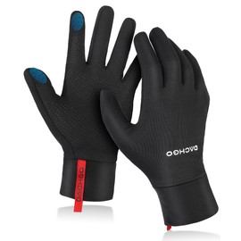 Dachgo Lightweight Touchscreen Running Gloves, Thermal Gloves Liner Warm Gloves for Cold Weather for Men Women, Perfect for Cycling Running Driving Hiking Walking Sporting (Medium)