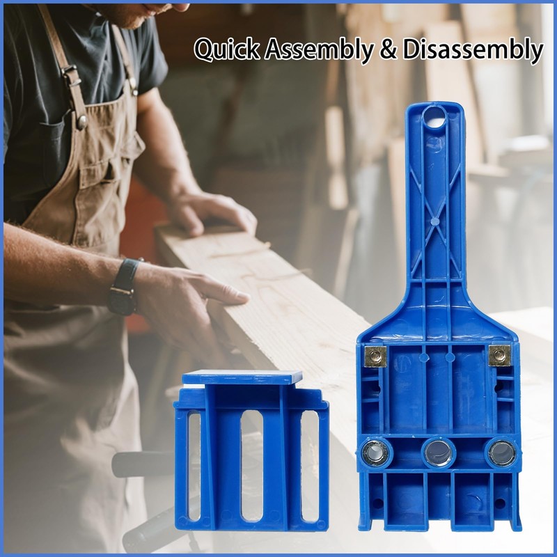 41 Pieces Wood Dowel Jig Kit, 6/8/10mm Precision Drill Guide,