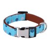 Rhea Rose Bowtie Dog Collar Blue Polka Dots Small