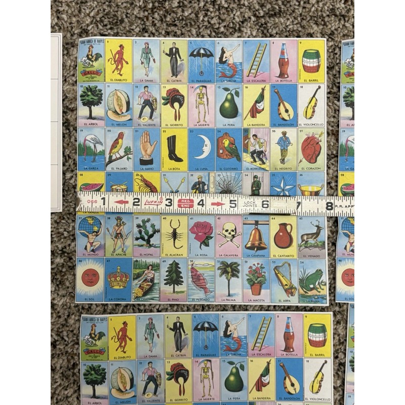 Don Clemente Mexican Loteria 10 Hojas Sheets 1.5” & 30