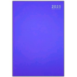 2025 Diary A4/A5/A6 Pastel Colour Fashion Diary Week to View, Day A Page Desk Diary (A5 Week To View, Purple)