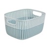 keeeper Storage Basket in Knitted Look, Side Handles, Breathable, Plastic,