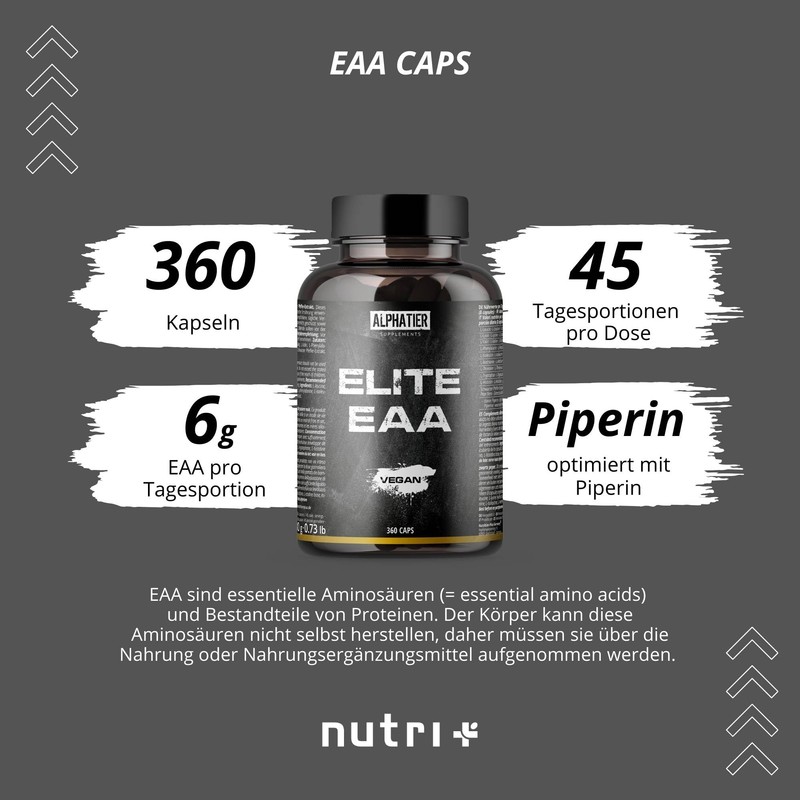 EAA Capsules - 360 Mega Caps a 750 mg -