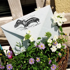 Dekolando Motif Stamp Condor Bird Will Fly - Stamp Andean Condor Wooden Stamp - Imprint 58 x 28 mm