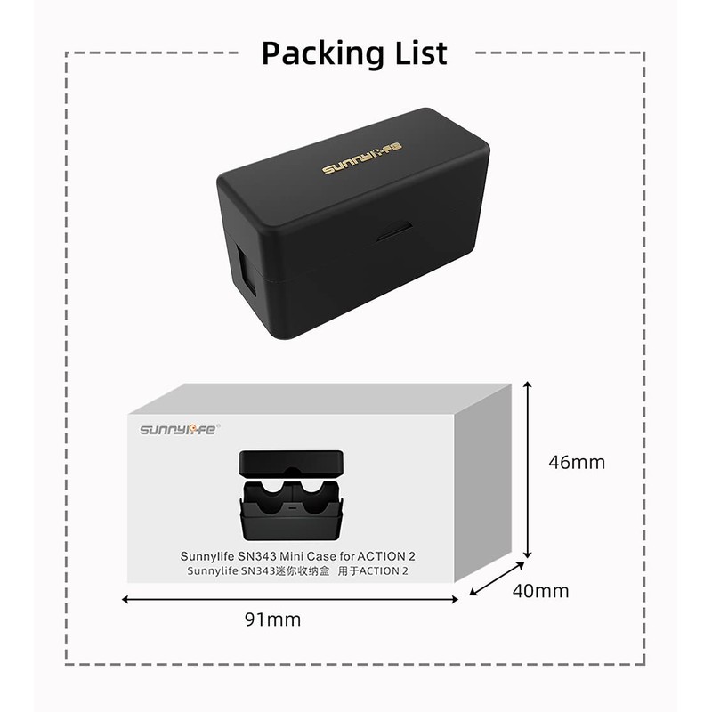 Protective Case for DJI Action 2, Cochanvie Sunnylife Mini Protective