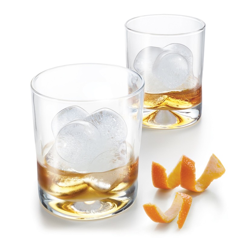 ZOKU Silicone Jack Ice Molds, Set of 2 Stackable Jack-Shaped