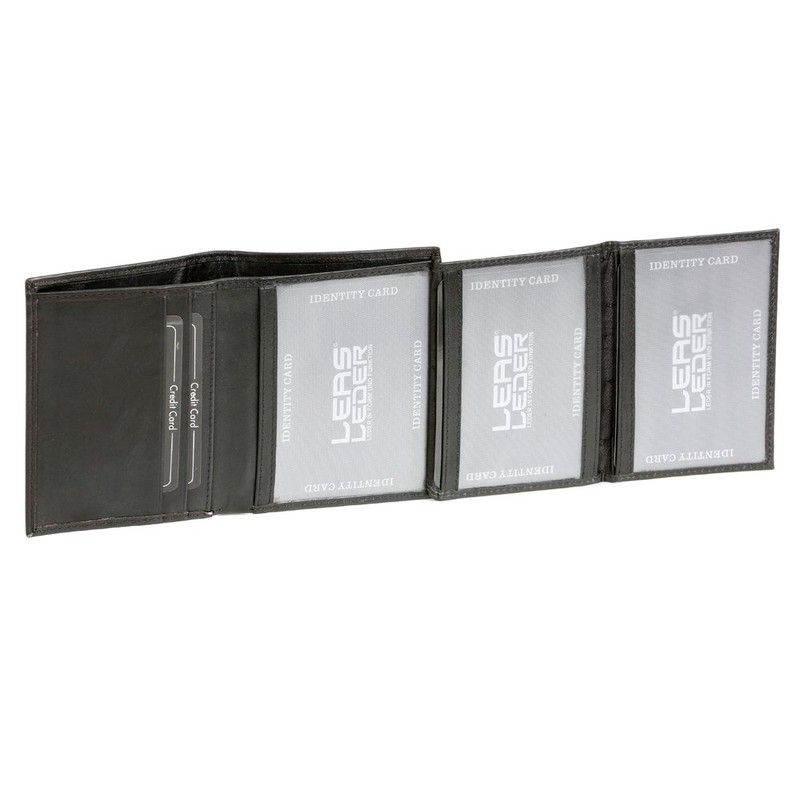 ID card holder LEAS, Genuine Leather, black - ''LEAS Card-Collection''