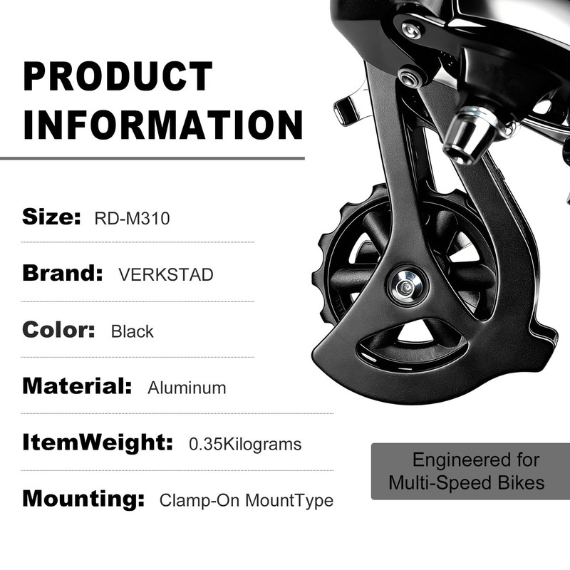 VERKSTAD Bike Rear Derailleur Altus RD-M310 7/8 Speed Direct Mount
