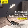 Baseus Comfort Reading Mini Clip Lamp, Dark Gray
