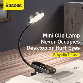 Baseus Comfort Reading Mini Clip Lamp, Dark Gray