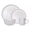 KASABLANCA Vajilla De Ceramica Blanca 16 Piezas Moderna 4 Personas