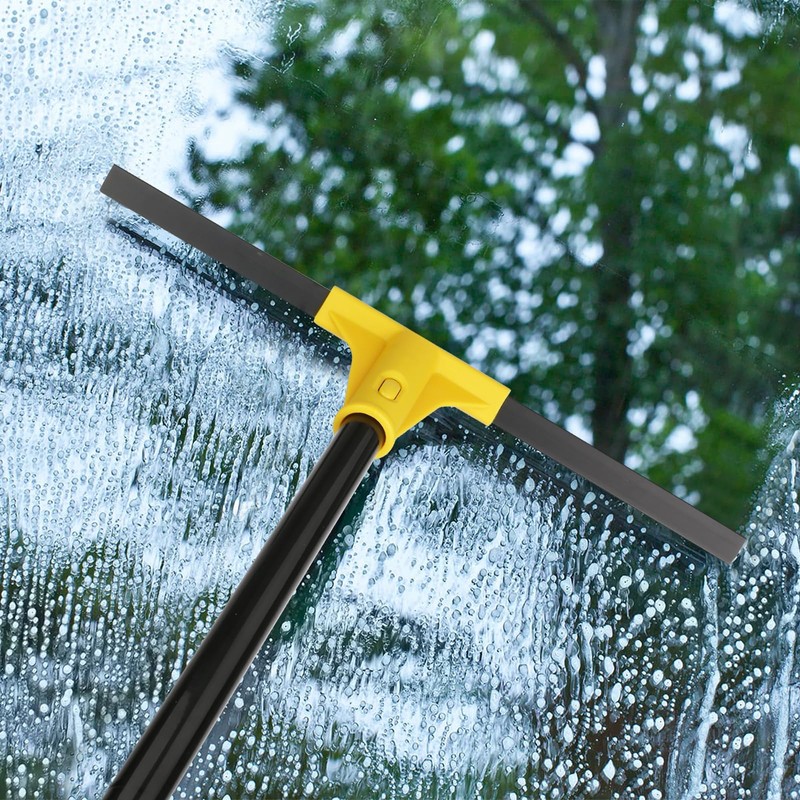 Squeegee Broom for Floor, 18'' Heavy Duty Rubber Wiper with