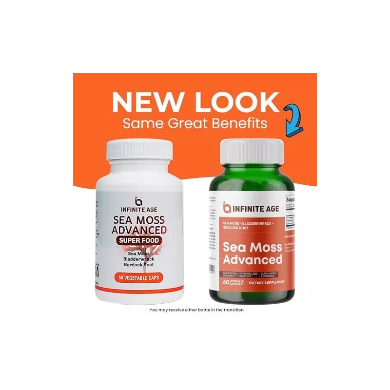 INFINITE AGE : 1250mg Sea Moss Advanced Superfood - High-Potency,