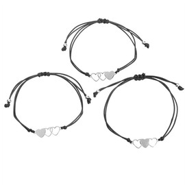 Mother Daughter Bracelet Set for 3 Matching Heart Bracelets Birthday Gift for Mum Gift for Mother's Day