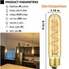 Leools Vintage T10 LED Edison Light Bulb Super Thin Filament,