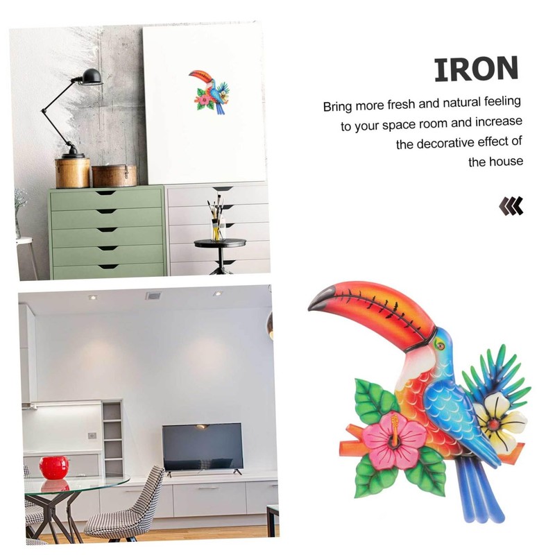 COHEALI Metal Toucan Wall Decor Rustic Bird Art for Bedroom