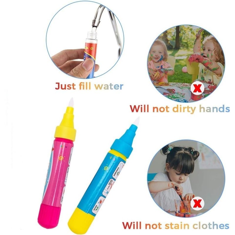 8pcs Water Doodle Pens, Water Mat Pens Water Drawing Play