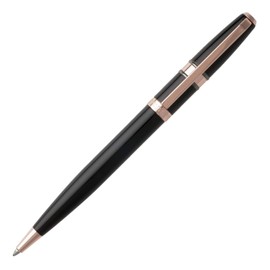 Cerruti Kugelschreiber Madison Black in der Farbe Rose Gold mit blauer Mine, NSH8764A