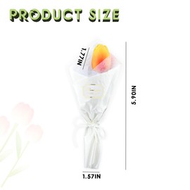 Thank You Gifts Faux Tulips Artificial Flowers Single Flower Bouquet Tulip Gift for Women Teacher Appreciation Gifts for Sister Mom Friends Wedding Spring Decor Fake Flowers Tulip Decorations 1Pcs