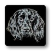 Fractal Artworks Sprocker Spaniel Coaster Set with Fractal Art Design.
