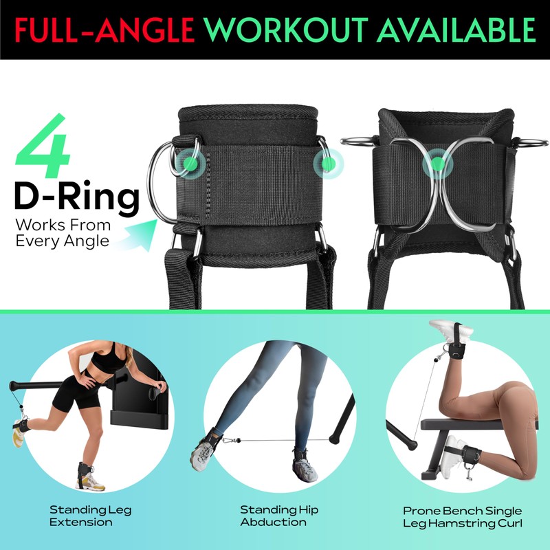 Crostice Ankle Strap Compatible with Tonal Machine, Kick Back Ankle