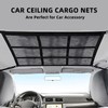 CCAIPU Car Ceiling Cargo Storage Net Pocket, Adjustable Double-Layer Mesh