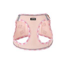 AMTOR Dog Harness with Leash Set,No Pull Adjustable Reflective Step-in Puppy Harness with Padded Vest for Extra-Small/Small Medium Large Dogs and Cats(Pink)