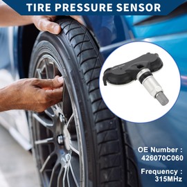 Hihaha No.426070C060 Tire Pressure Sensor for Toyota Tundra 2007-2017 Inner Tire Pressure Monitoring Sensor Durable Metal Rubber Plastic 1 Pcs Black