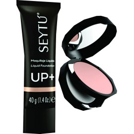 Duo De Maquillaje Seytu Polvo Compacto + Base Liquida