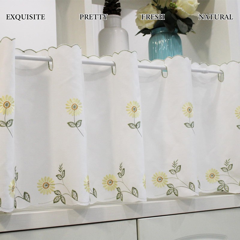 Disnace Voile Bistro Curtain 43 x 175 cm Privacy Curtain