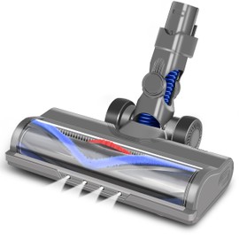 Italdos Motorised Electric Turbo Brush Compatible with Dyson V6 DC62 DC61 DC58 DC59 Brush Roller with Mixed Bristles and Automatic LED Light