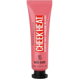 Maybelline Cheek Heat Gel-Cream Blush, lightweight, Breathable Feel, Sheer Flush Of Colour, Natural-Looking, Dewy Finish, Oil-Free, Face Makeup, Nude Burn, 10ml