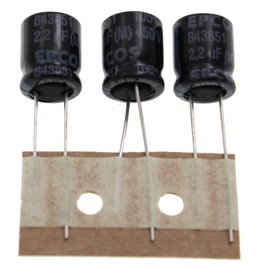 20x Electrolytic Capacitor rad. 2,2µF 450V 105°C ; B43851A5225M8 ; 2,2uF