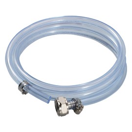 PERA Home Brewing Beer Line with Hex Nut Adapter, Beer Hose 3/16" ID, 7/16" OD, 5ft Length for Beer Dispenser Keg Kegging