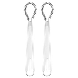 Sarini 2 Pcs Stainless Steel Mini spring egg beater, Kitchen Manual Egg Beater, Creamy Mixer Whisk for Baking Cooking