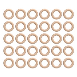 30PCS Beech Wood Rings Smooth Wooden Circle Ring Pendant for DIY Jewelry Making Handcrafts 6cm / 2.4in