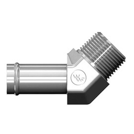 LTS Hydraulics New Male Hose Barb x Male NPT 45 DEG Steel Fitting Multiple Sizes Available 4503 - 5/8", 3/4"