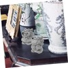 Sosoport 2pcs Mini Lion Statues Decorative Lion Figurine for Home