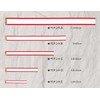 Gold Shachi Red and White Pennant, Length 60 cm, Set