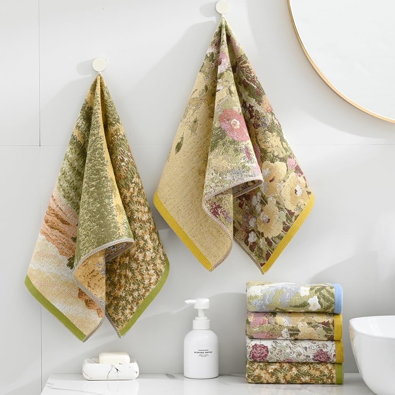 sense gnosis Floral Garden Hand Towel Set of 2 Super