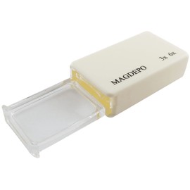 MAGDEPO Double Lens Pocket Magnifier Handheld Magnifier 20D (6X) Bonus Card Magnifier for Phone
